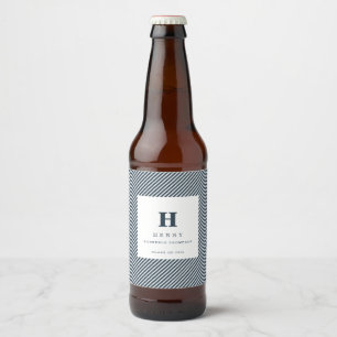 イニシャル卒業パーティブルー ビールラベル