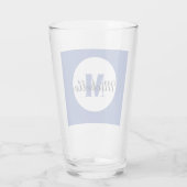 イニシャル及びネーム飲用ガラス タンブラーグラス (裏面)