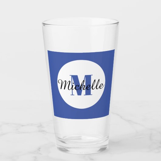 イニシャル及びネーム飲用ガラス タンブラーグラス (正面)