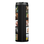 イニシャル及び名前のモダン24の家族写真のコラージュ タンブラー (裏面)