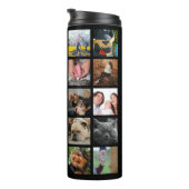 イニシャル及び名前のモダン24の家族写真のコラージュ タンブラー (回転右)