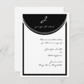 イニシャル反応保存日付 案内ポストカード (正面/裏面)