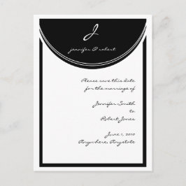 イニシャル反応保存日付 案内ポストカード