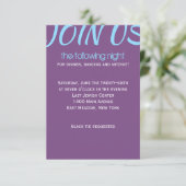 イニシャル収集バーバルミツワーパーティーカード 招待状 (スタンド正面)