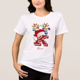 イニシャル名の一致するクリスマスファミリー トライブレンドTシャツ