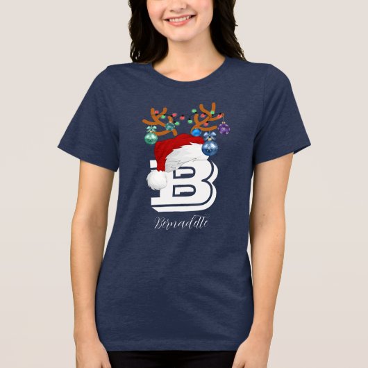 イニシャル名の一致するクリスマスファミリー トライブレンドＴシャツ (正面)