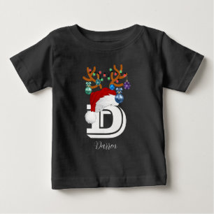 イニシャル名の一致するクリスマスファミリー ベビーTシャツ