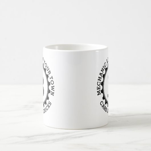 イニシャル名または独自の文字整備士の追加A B C D コーヒーマグカップ (中央)