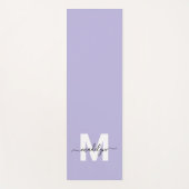 イニシャル名カスタムモノグラムパープル ヨガマット (正面)