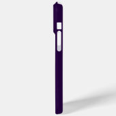 イニシャル名ミニマル無地の深い紫 Case-Mate iPhoneケース (裏面 / 左)