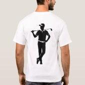 イニシャル名入りのパーソナライズされたゴルフボールマーカー Tシャツ (裏面)