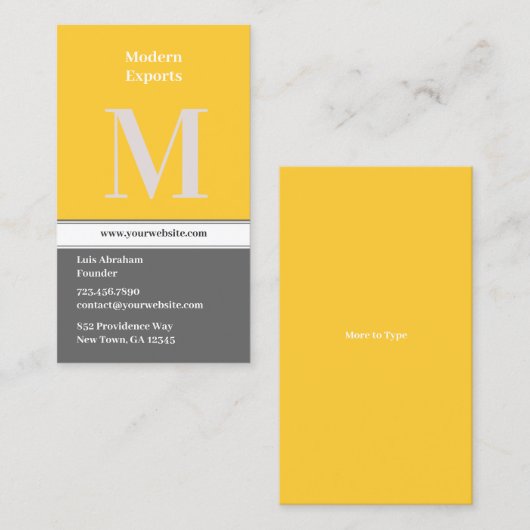 イニシャル名刺 名刺 (正面/裏面)