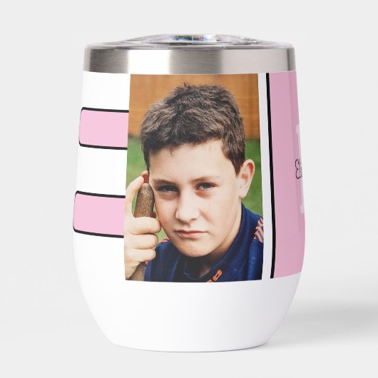 イニシャル名2枚の写真をピンク色に追加 (正面)