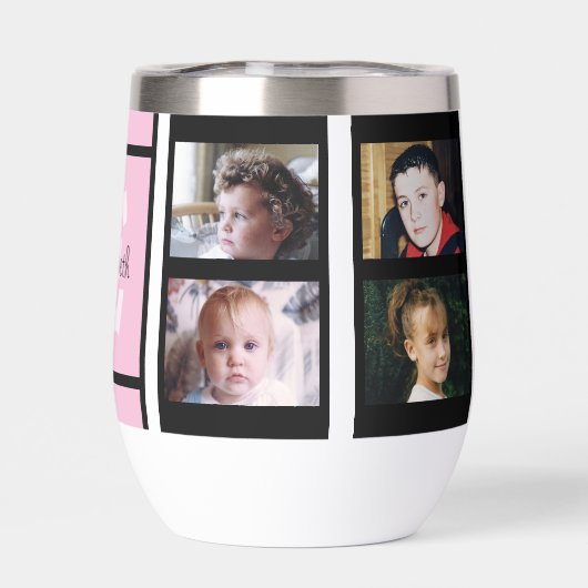 イニシャル名8枚の写真をピンクと黒に追加 (背面)