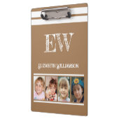 イニシャル名8枚の写真を茶色の白に追加 クリップボード (左)