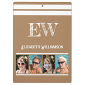 イニシャル名8枚の写真を茶色の白に追加 クリップボード (裏面)