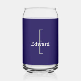 イニシャル名 | ダークネイビーブルー飲料缶ガラス ガラス缶