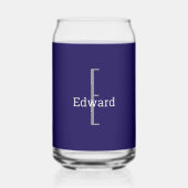 イニシャル名 | ダークネイビーブルー飲料缶ガラス ガラス缶 (裏面)