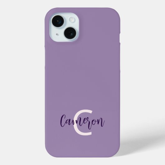 イニシャル名Steady 無地の Violet Case-Mate iPhoneケース (裏面)