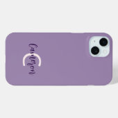 イニシャル名Steady 無地の Violet Case-Mate iPhoneケース (裏面 (横))