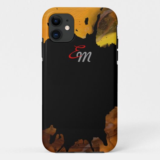 イニシャル抽象芸術アートの追加 Case-Mate iPhoneケース (裏面)