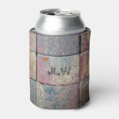 イニシャル数々の付き着色レンガ 缶クーラー (缶正面)