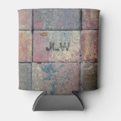 イニシャル数々の付き着色レンガ 缶クーラー (正面)