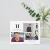 イニシャル数々の写真の卒業発表 シーズンポストカード (スタンド正面)