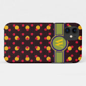 イニシャル文字を追加する水玉模様 Case-Mate iPhoneケース (裏面(横))