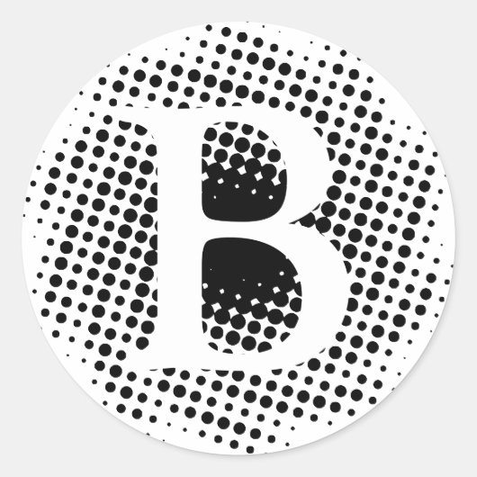 イニシャル文字カスタム ラウンドシール (正面)