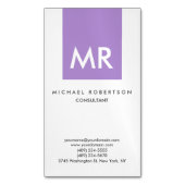 イニシャル文字モノグラムエレガントユニーク マグネット名刺 (正面縦)