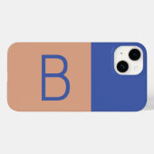 イニシャル文字モノグラムモダンColorblock Case-Mate iPhoneケース (裏面 (横))
