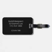 イニシャル文字モノグラム《植物》アスペン樹皮写真 ラゲッジタグ (裏面横)