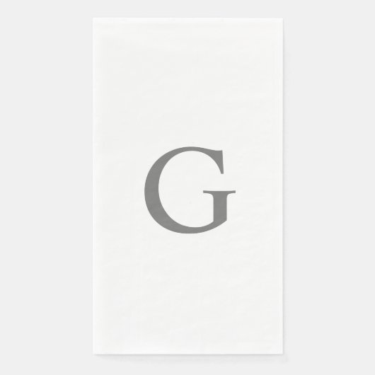 イニシャル文字 グレー 卒業パーティー (正面)