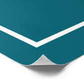 イニシャル文字 |ティール(緑がかった色)モノグラムスモダンティリス ポスター (角)