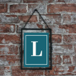 イニシャル文字 |ティール(緑がかった色)モノグラムスモダンティリス ポスター<br><div class="desc">イニシャルスタイリッシュプリント用モノグラムのポスター。グレーモダンミニマルのティール(緑がかった色)タイポグラフィ。個々のアプローチで完璧な個々のギフトまたはアクセサリー!</div>