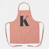 イニシャル文字 |モノグラムモダンモスタイリッシュモ エプロン (正面)