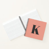 イニシャル文字 |モノグラムモダンモスタイリッシュモ ノートブック (内部)