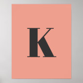 イニシャル文字 |モノグラムモダンモスタイリッシュモ ポスター (正面)