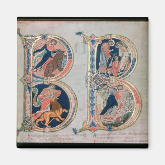 イニシャル文字'B' Beatus vir -賛美は、 マグネット (正面)
