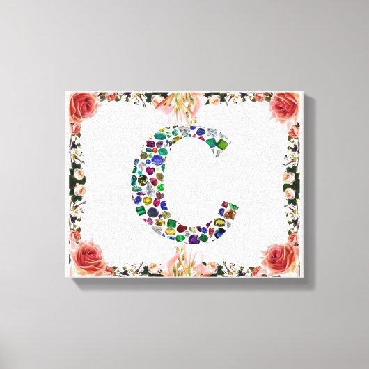 イニシャル文字C キャンバスプリント (正面)