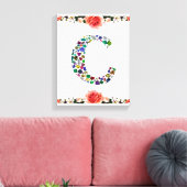 イニシャル文字C キャンバスプリント (インサイチュ (リビング))