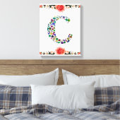 イニシャル文字C キャンバスプリント (インサイチュ (寝室))