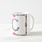 イニシャル文字C コーヒーマグカップ (正面右)