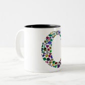 イニシャル文字C ツートーンマグカップ (正面左)