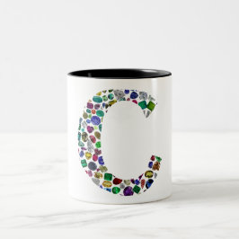 イニシャル文字C ツートーンマグカップ