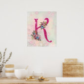 イニシャル文字K ポスター (キッチン)