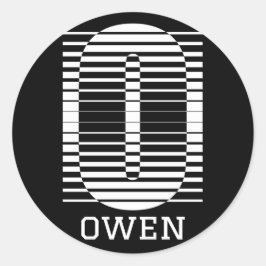 イニシャル文字O – アルファベット名O ラウンドシール