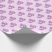 イニシャル文字Pモノグラムピンクパーソナライズされたラップ ラッピングペーパー (角)