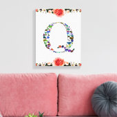 イニシャル文字Q キャンバスプリント (インサイチュ (リビング))